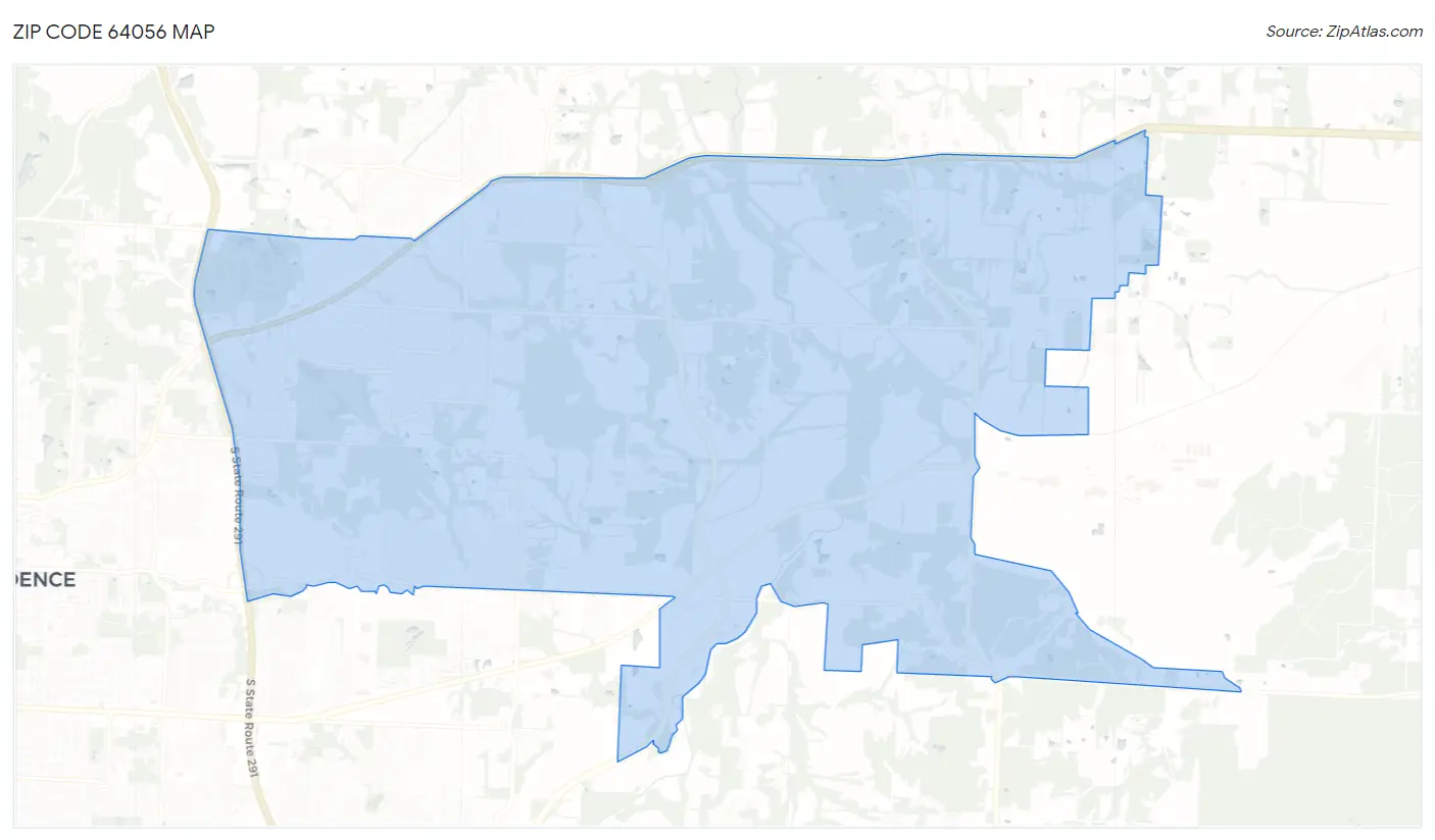 Zip Code 64056 Map