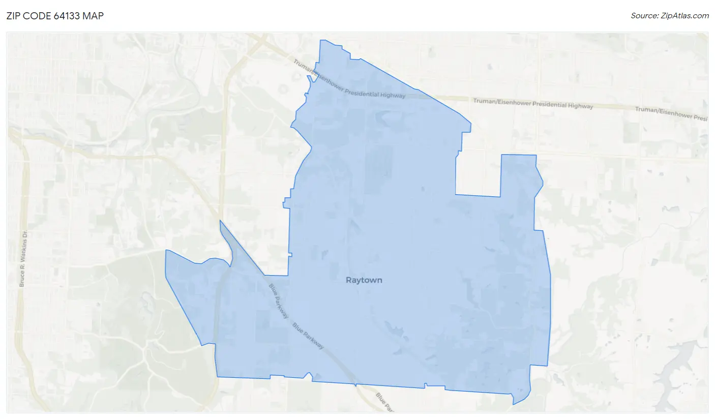 Zip Code 64133 Map