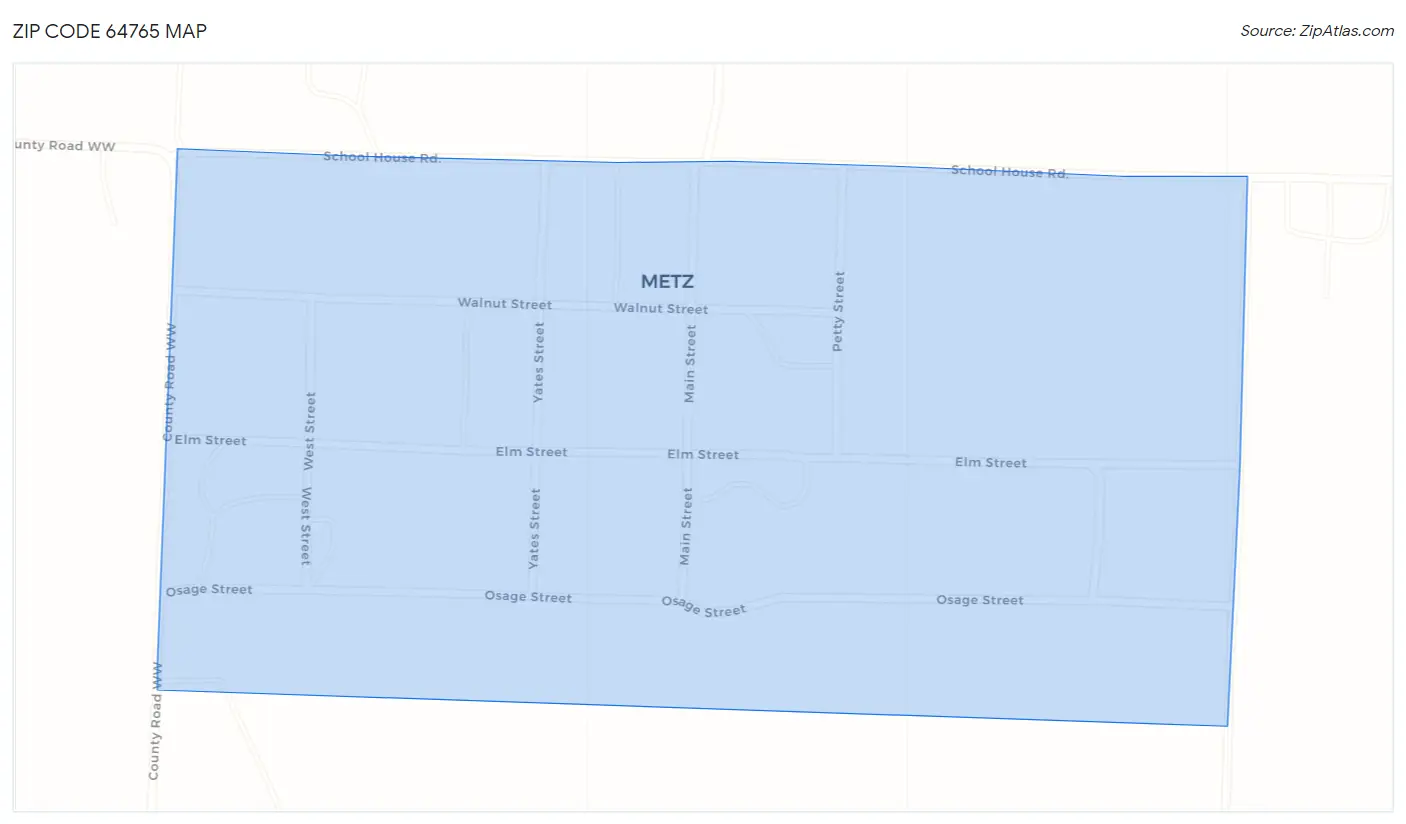 Zip Code 64765 Map