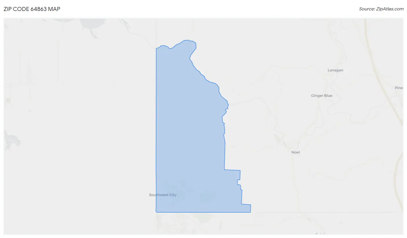 Zip Code 64863 Map