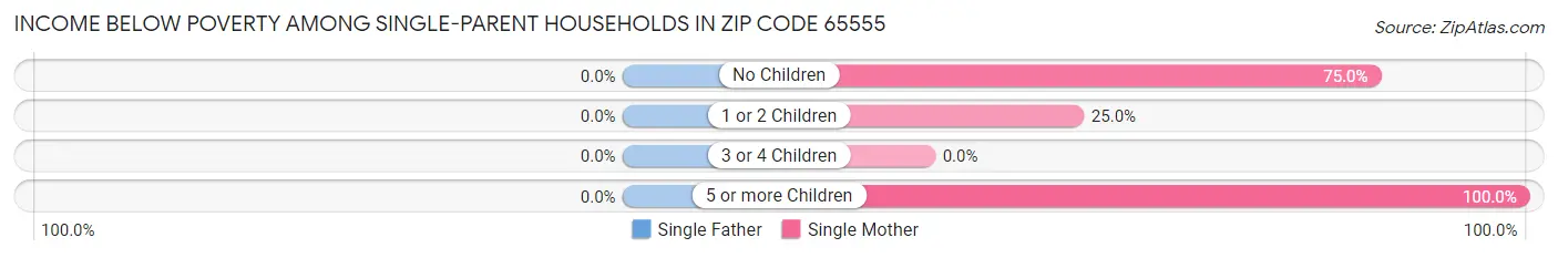 Income Below Poverty Among Single-Parent Households in Zip Code 65555