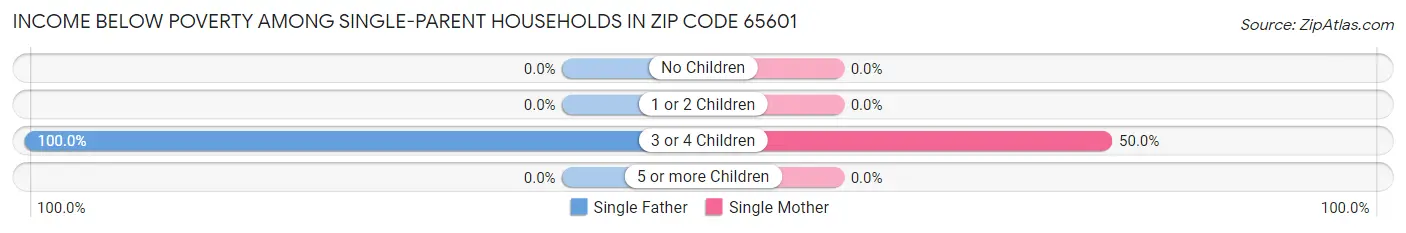 Income Below Poverty Among Single-Parent Households in Zip Code 65601
