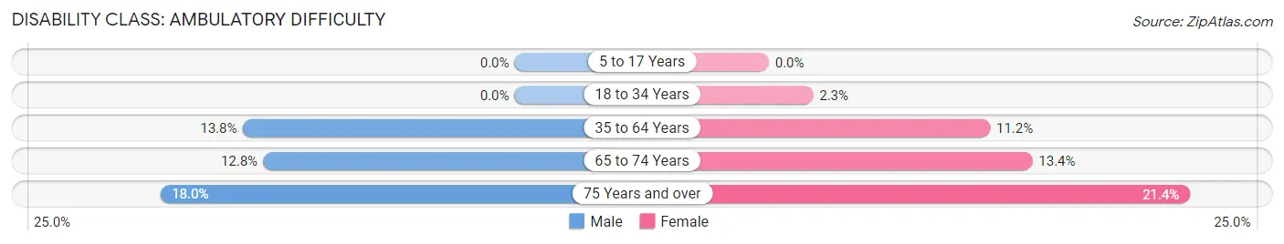 Disability in Zip Code 65656: <span>Ambulatory Difficulty</span>