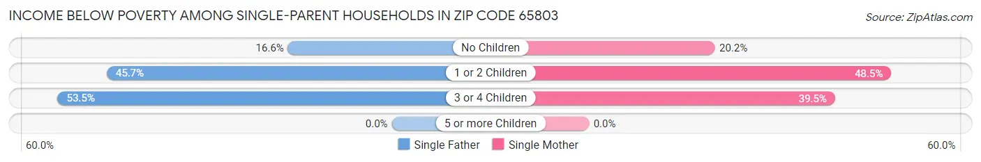 Income Below Poverty Among Single-Parent Households in Zip Code 65803