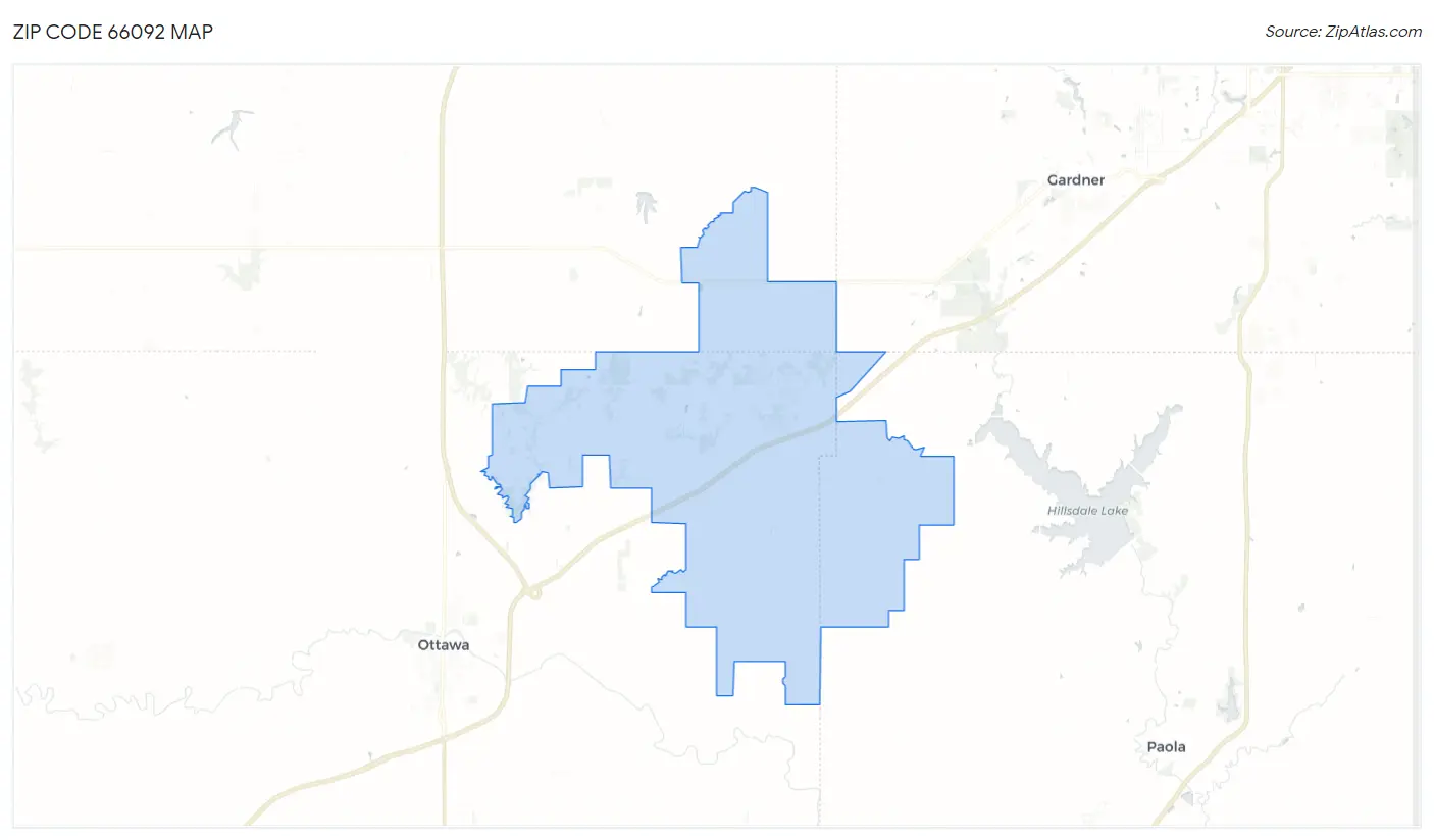 Zip Code 66092 Map