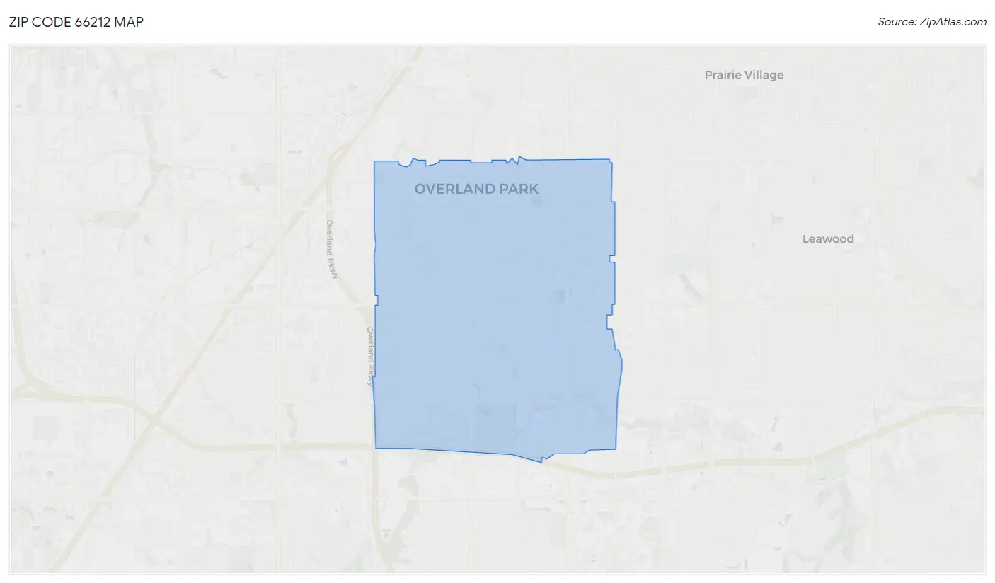 Zip Code 66212 Map