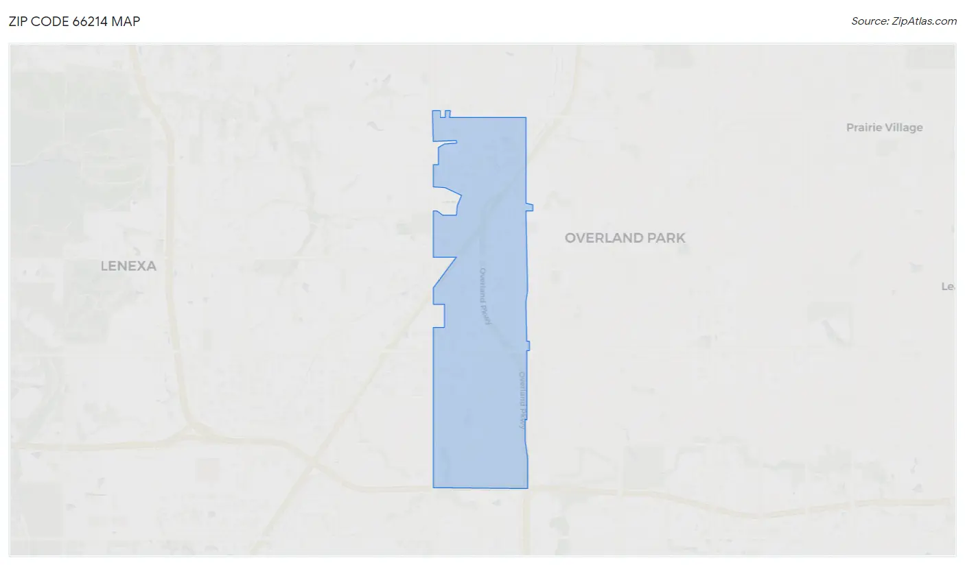 Zip Code 66214 Map