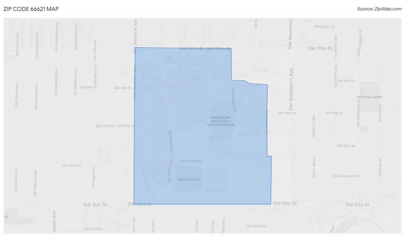 Zip Code 66621 Map