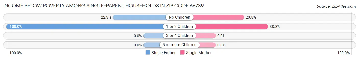 Income Below Poverty Among Single-Parent Households in Zip Code 66739