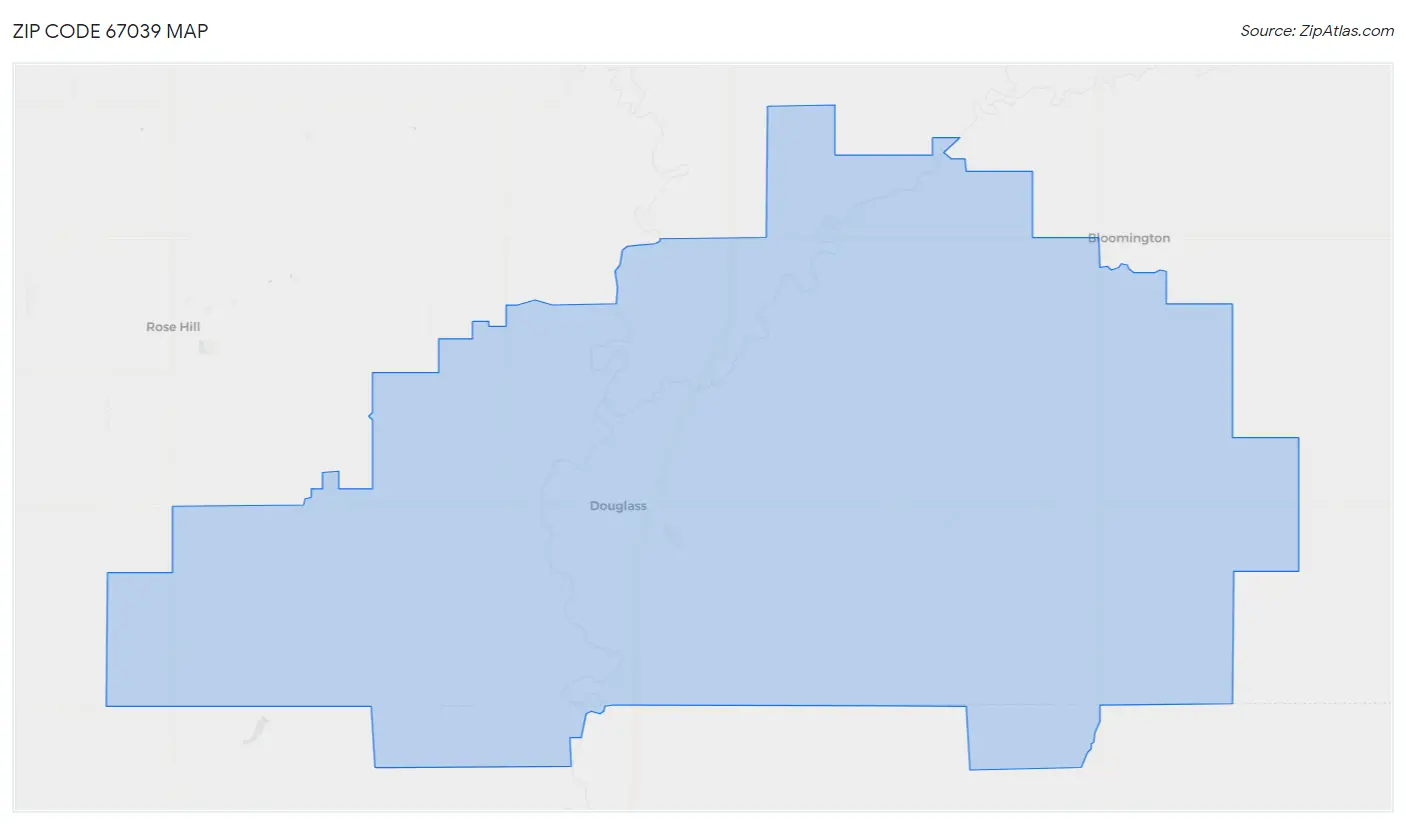 Zip Code 67039 Map