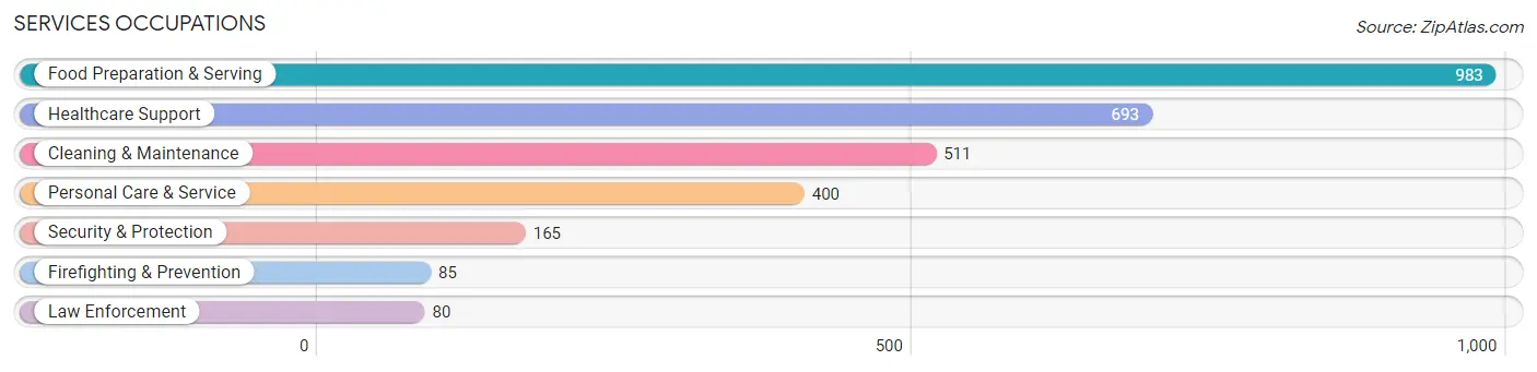 Services Occupations in Zip Code 67207