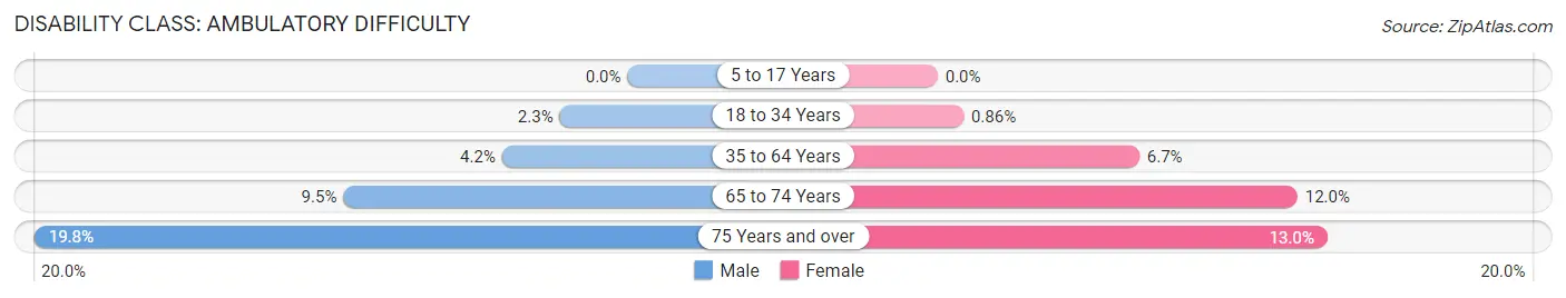 Disability in Zip Code 67226: <span>Ambulatory Difficulty</span>