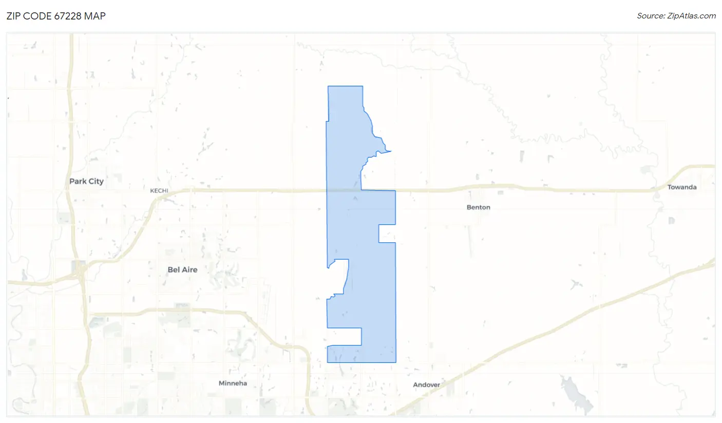 Zip Code 67228 Map