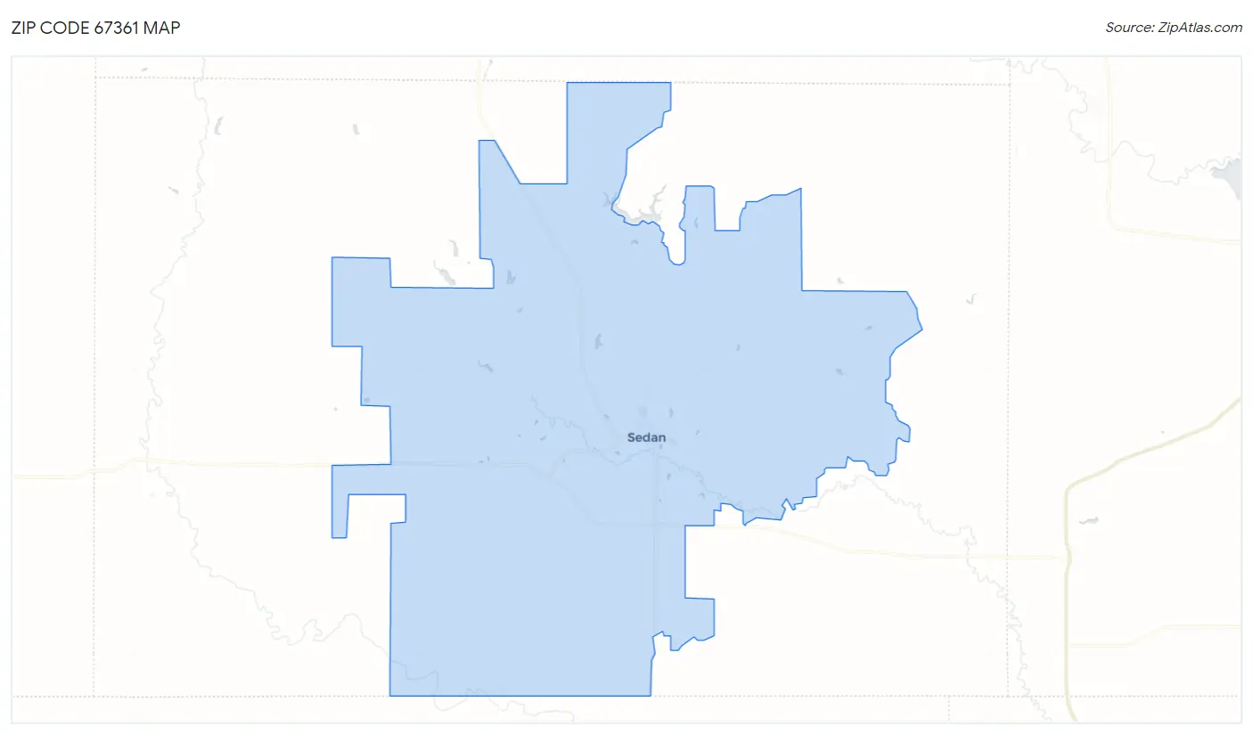 Zip Code 67361 Map