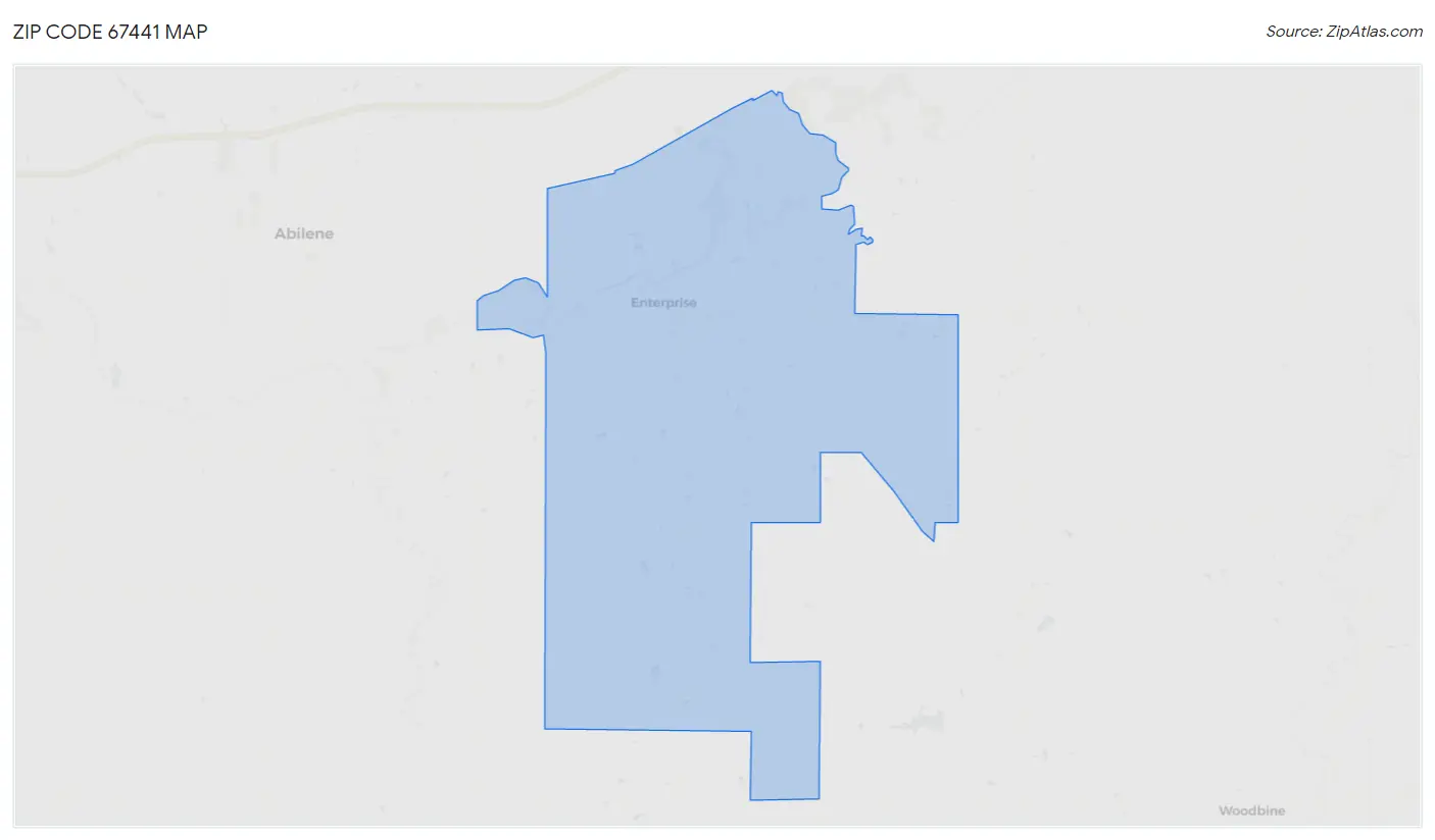 Zip Code 67441 Map