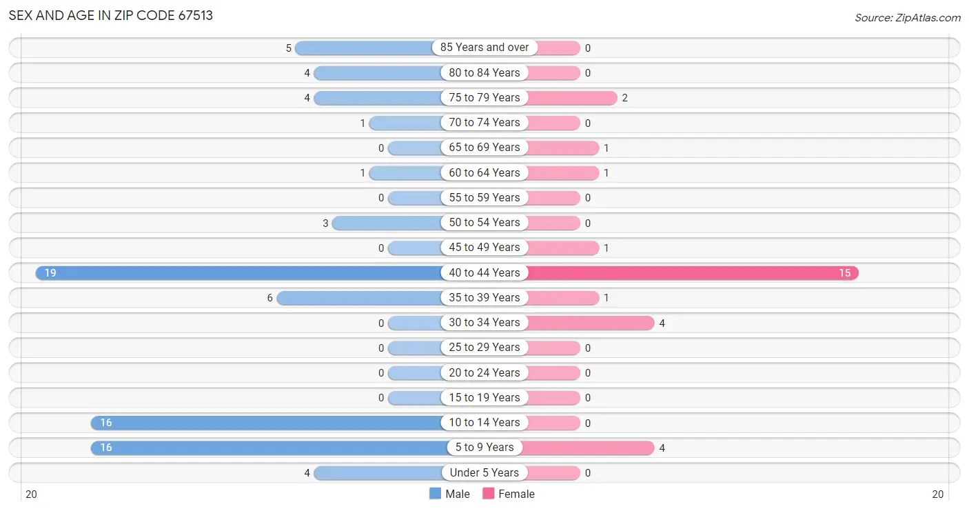 Sex and Age in Zip Code 67513