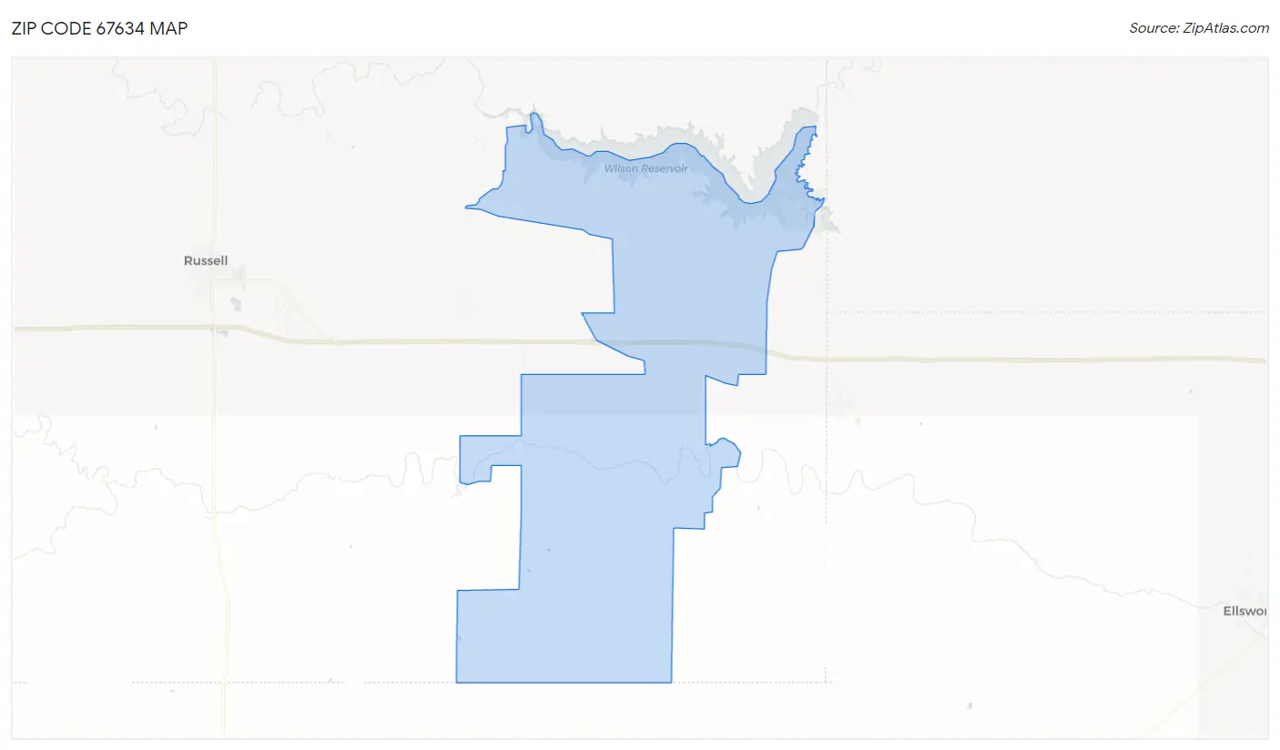 Zip Code 67634 Map