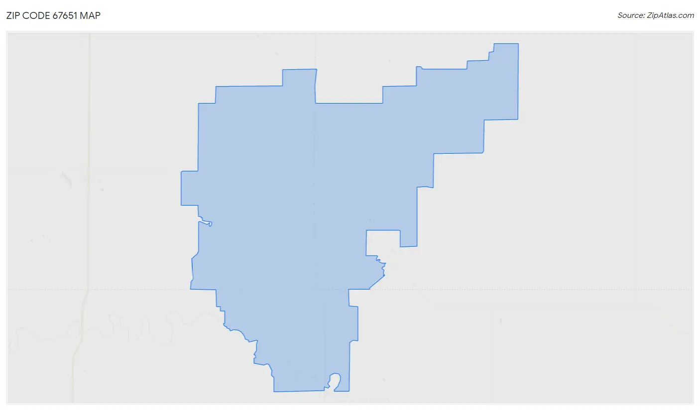 Zip Code 67651 Map