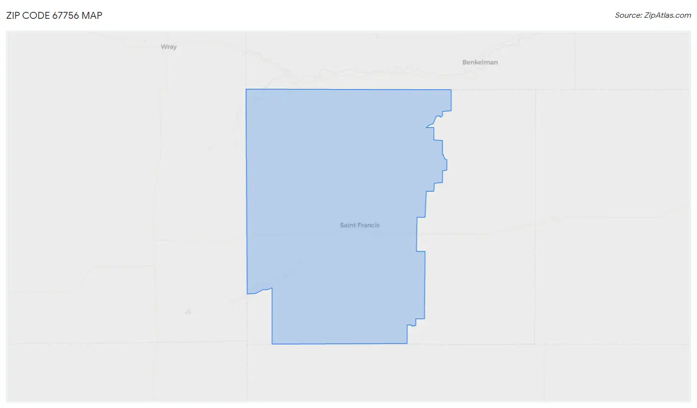 Zip Code 67756 Map