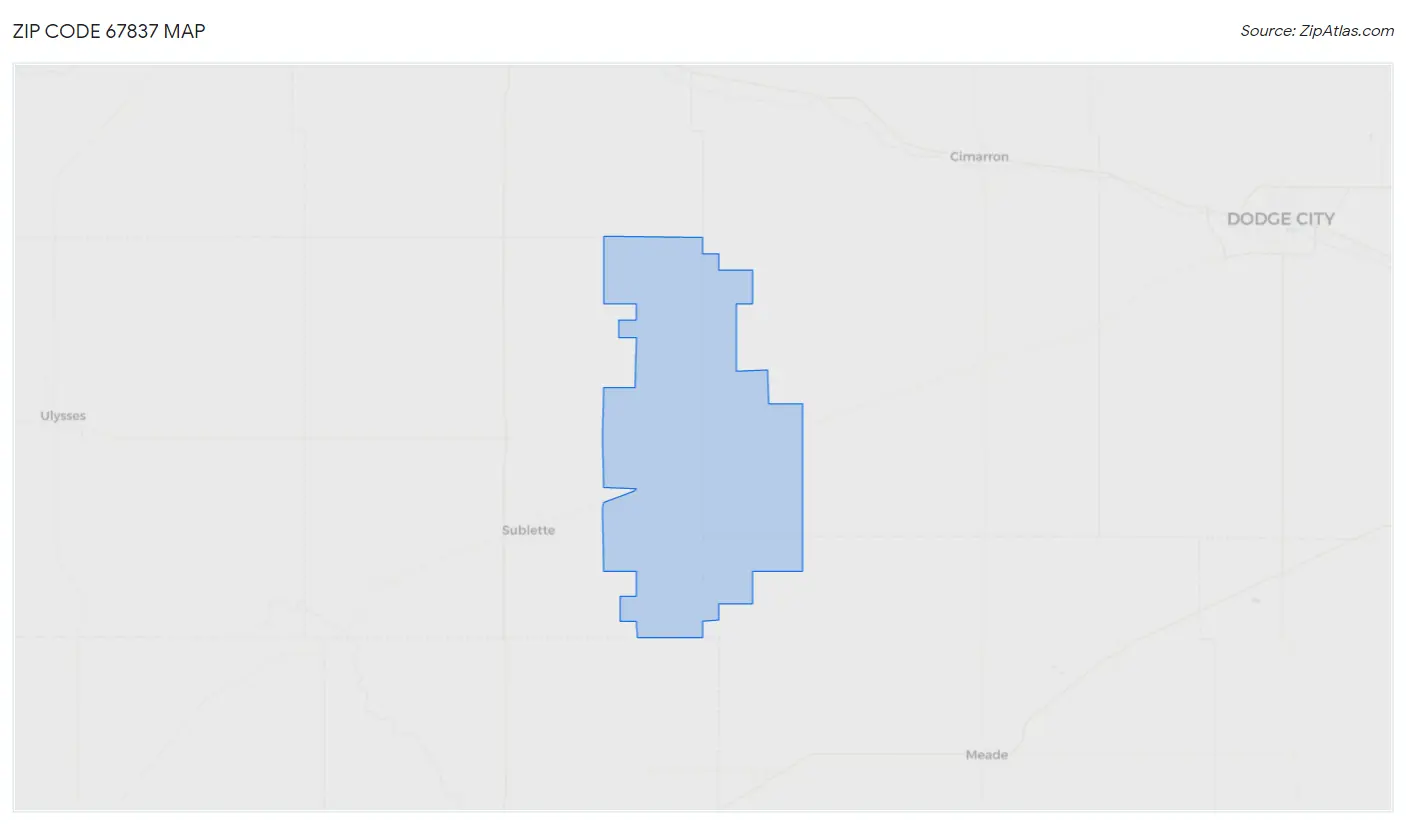 Zip Code 67837 Map