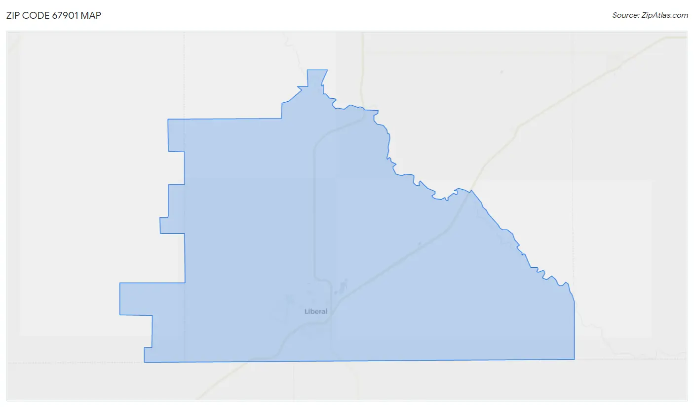 Zip Code 67901 Map