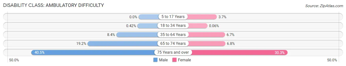 Disability in Zip Code 68131: <span>Ambulatory Difficulty</span>