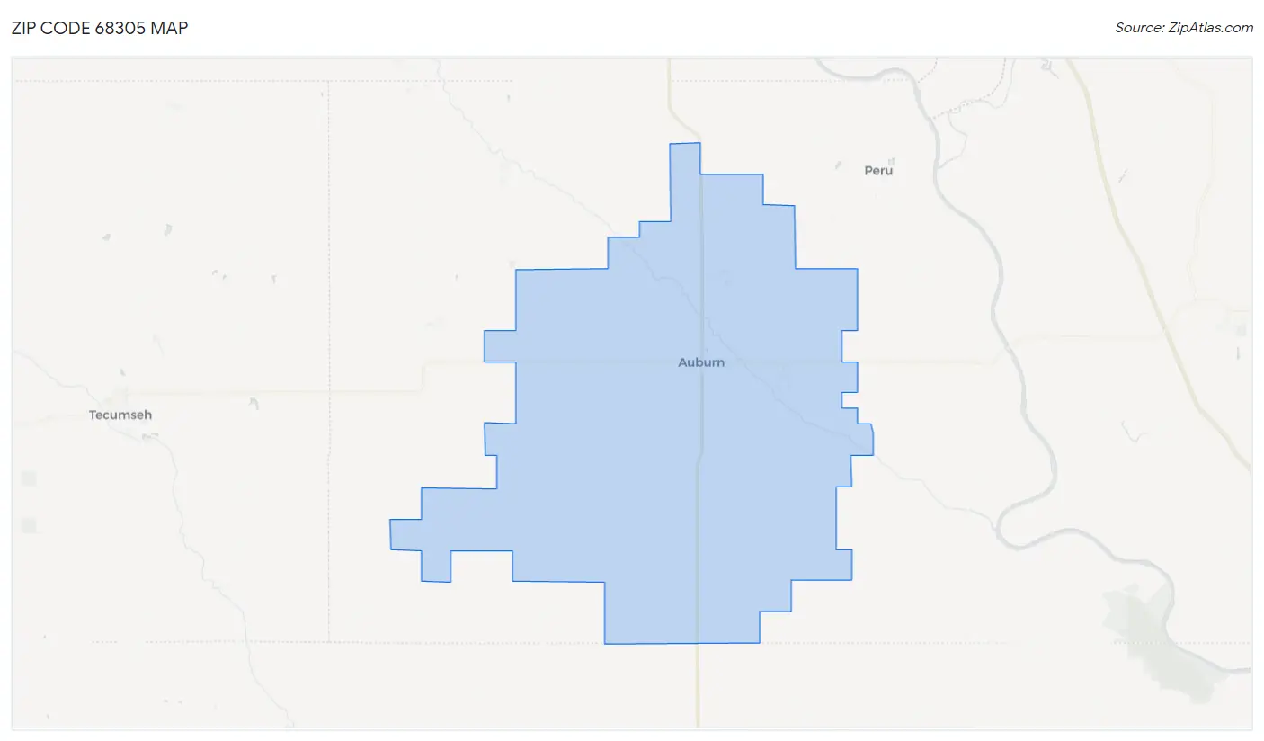 Zip Code 68305 Map