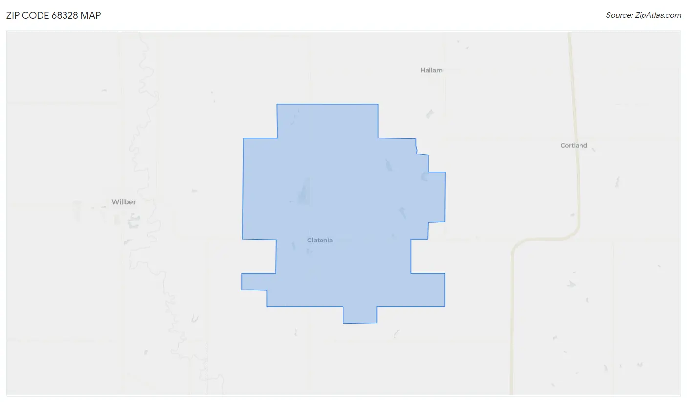 Zip Code 68328 Map