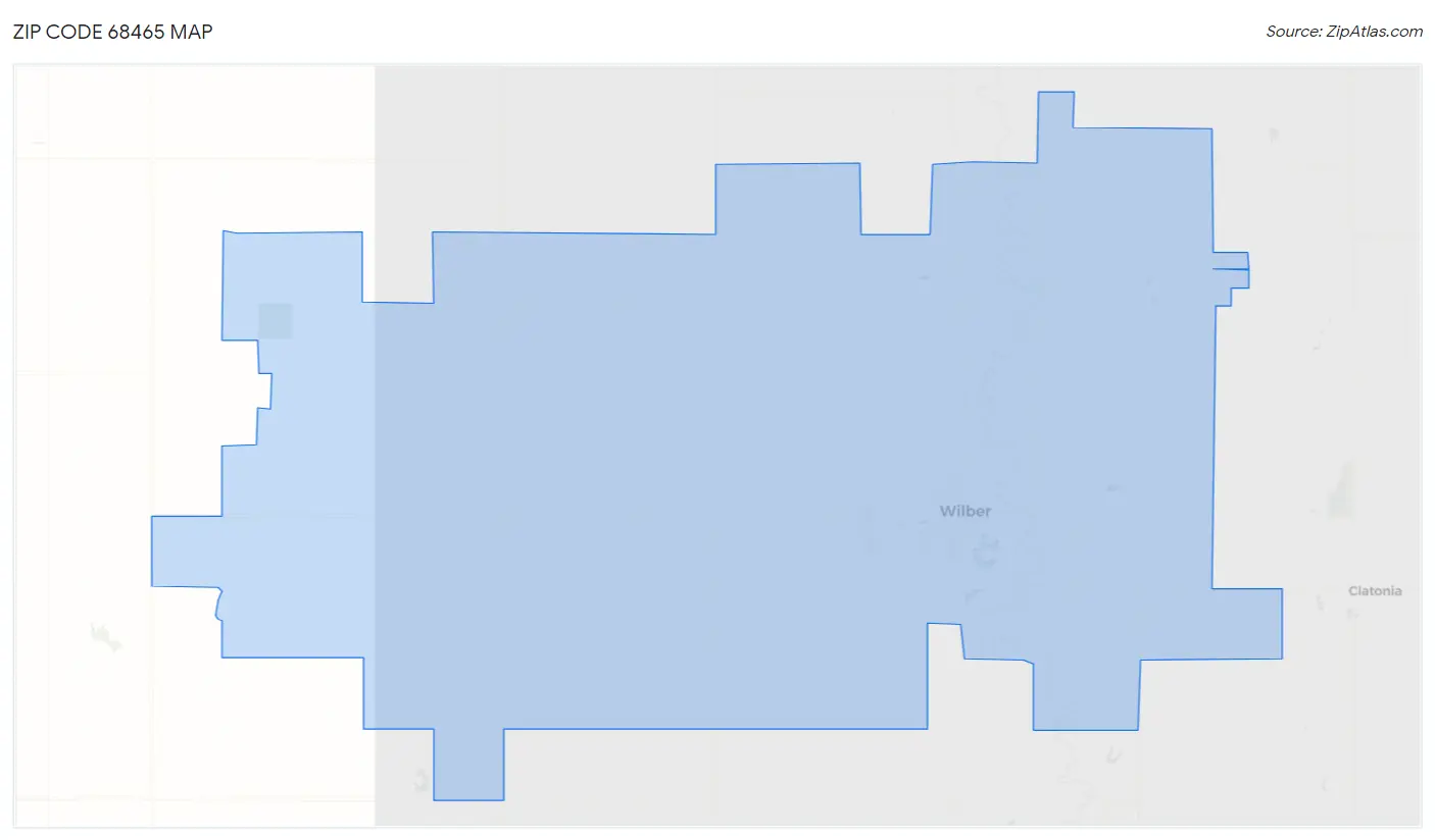 Zip Code 68465 Map