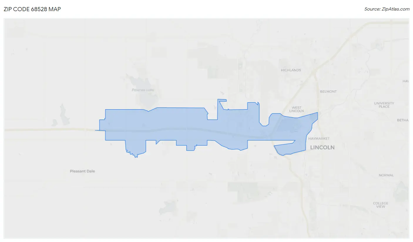 Zip Code 68528 Map