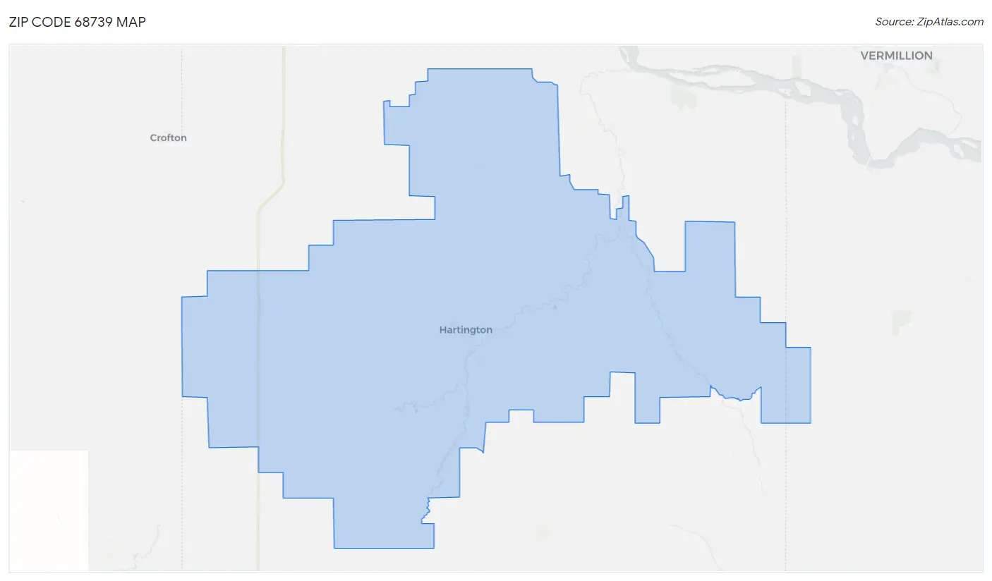 Zip Code 68739 Map