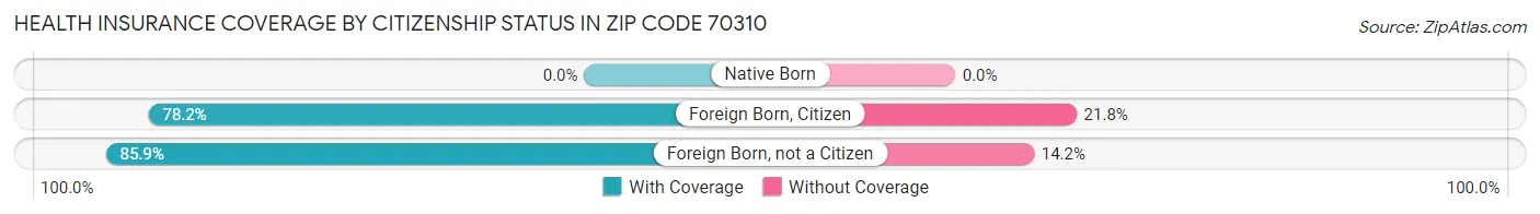 Health Insurance Coverage by Citizenship Status in Zip Code 70310
