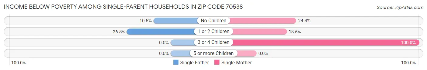 Income Below Poverty Among Single-Parent Households in Zip Code 70538