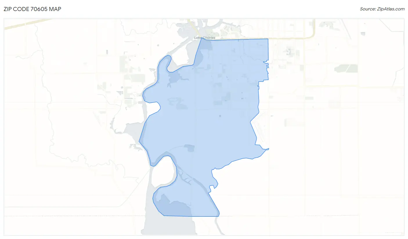 Zip Code 70605 Map