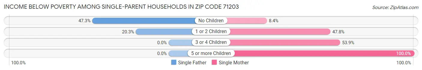 Income Below Poverty Among Single-Parent Households in Zip Code 71203