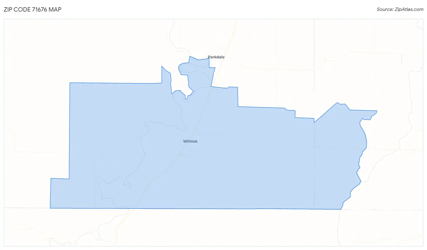 Zip Code 71676 Map