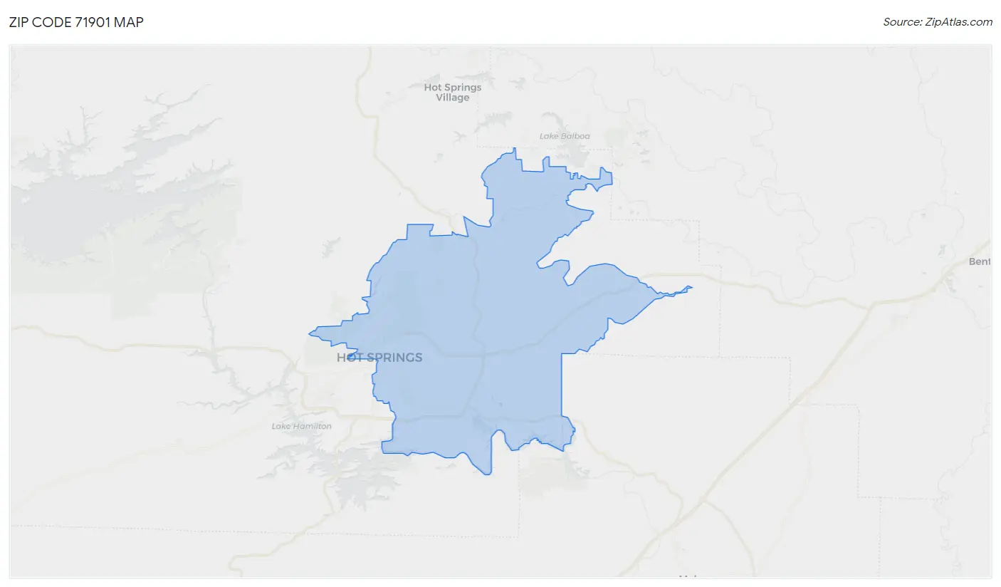 Zip Code 71901 Map