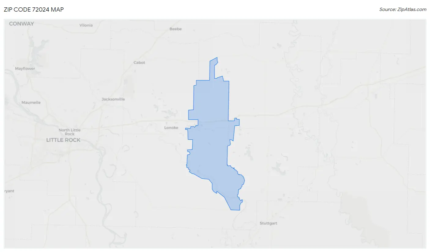 Zip Code 72024 Map