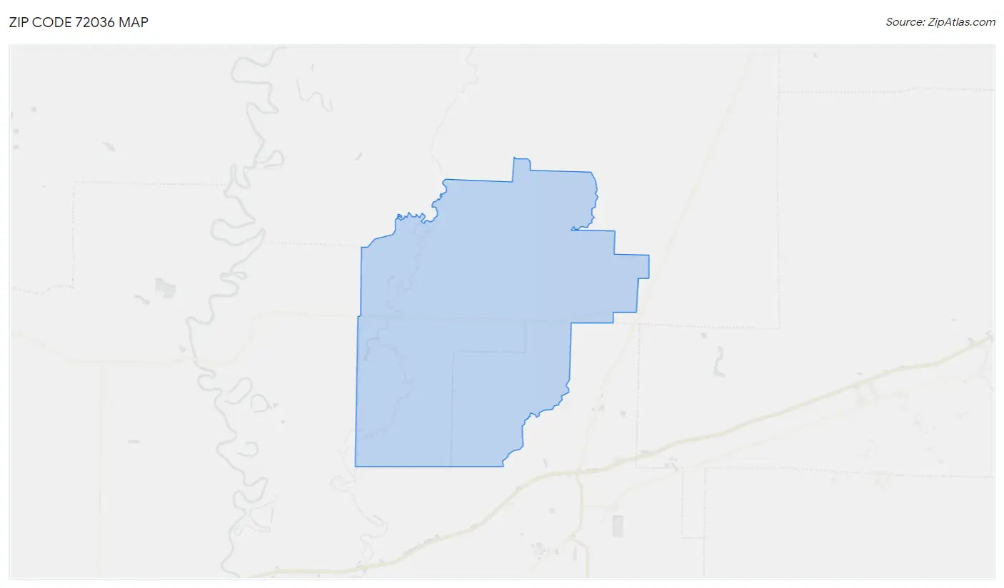 Zip Code 72036 Map