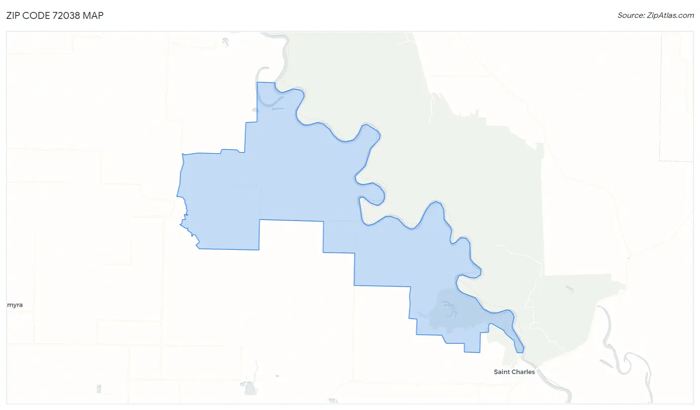 Zip Code 72038 Map