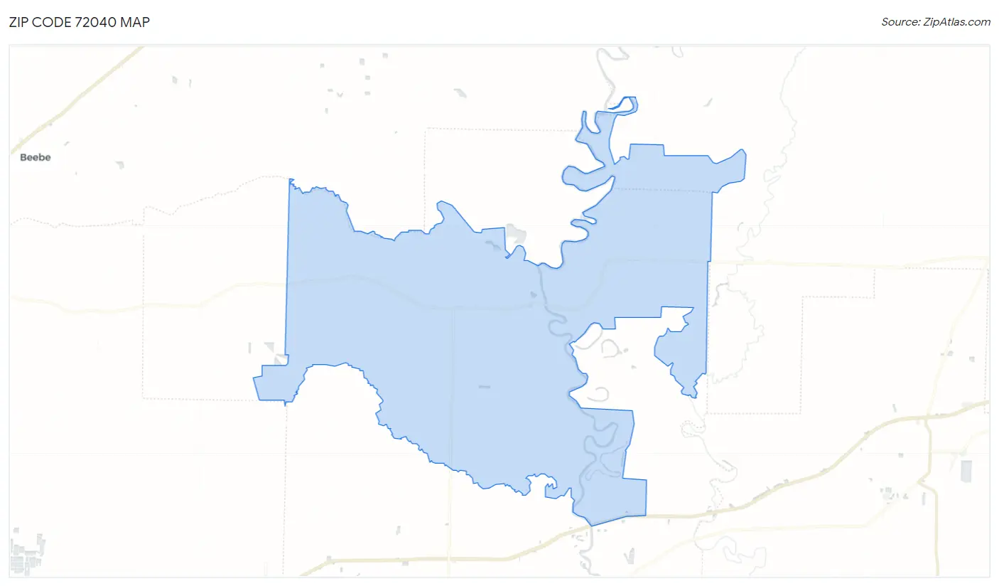 Zip Code 72040 Map