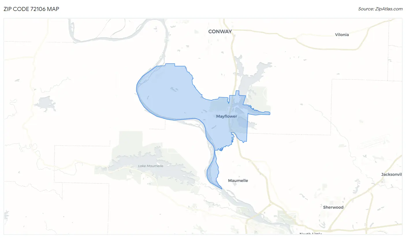 Zip Code 72106 Map