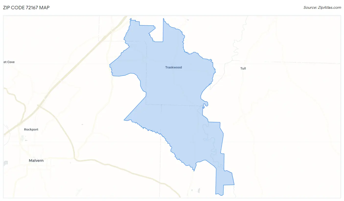 Zip Code 72167 Map