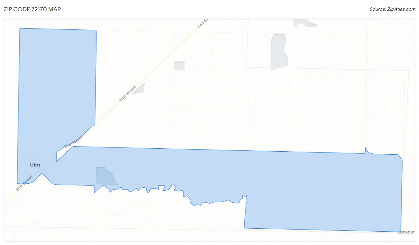 Zip Code 72170 Map