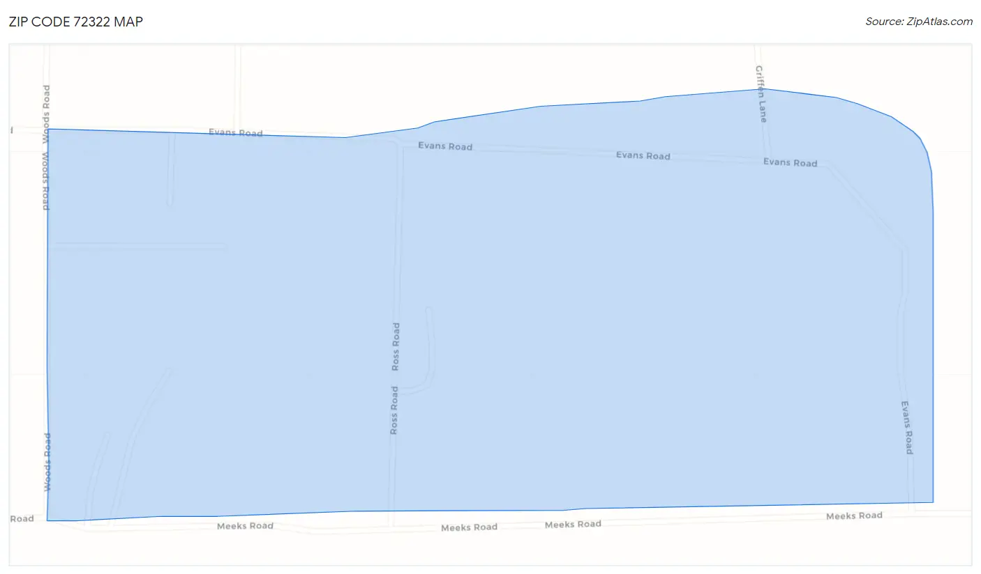 Zip Code 72322 Map