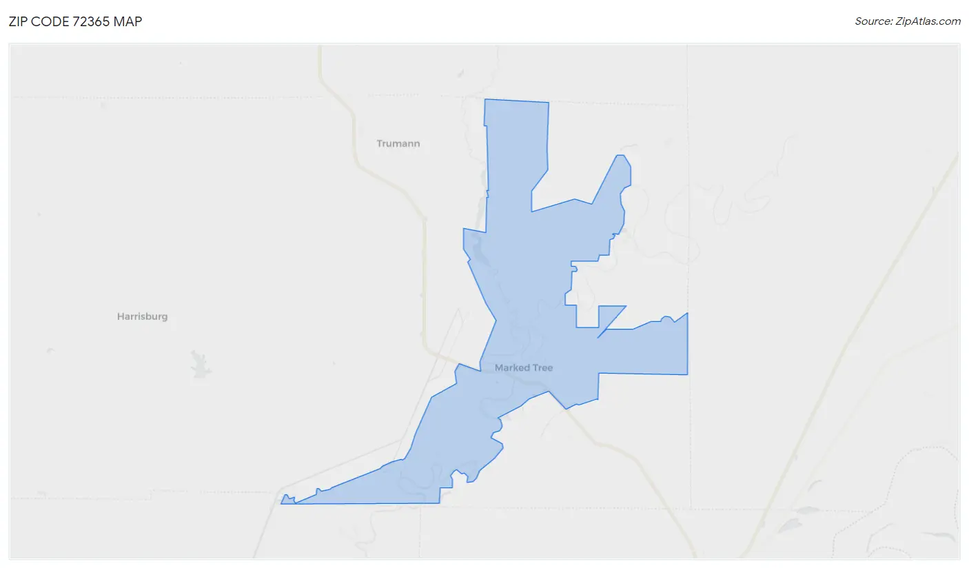 Zip Code 72365 Map