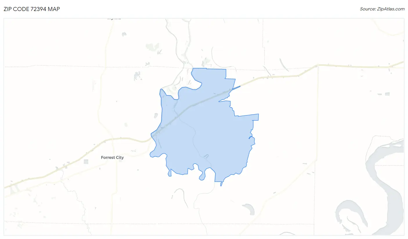 Zip Code 72394 Map