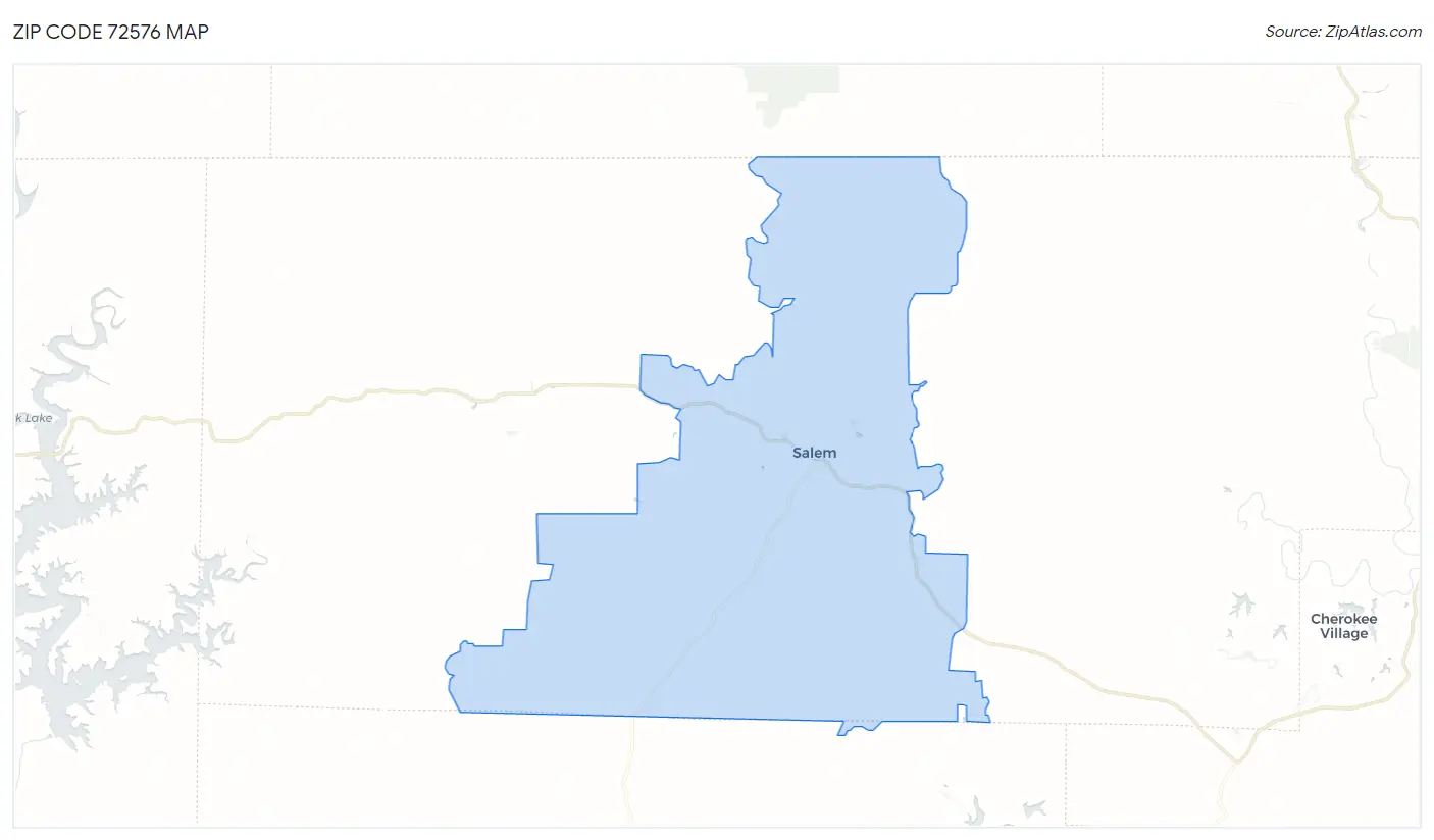 Zip Code 72576 Map