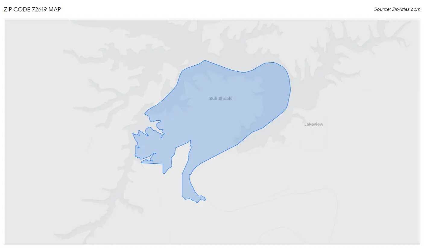 Zip Code 72619 Map