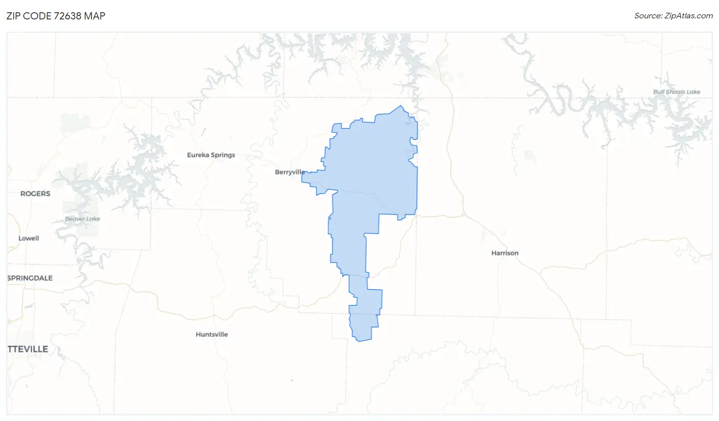 Zip Code 72638 Map